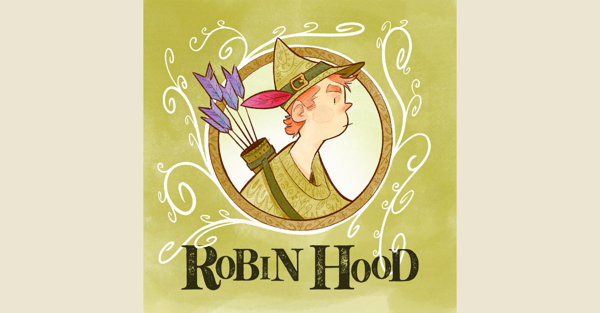 Aparece Robin Hood con un sombrero con pluma y flechas